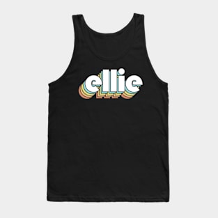 Ellie - Retro Rainbow Typography Faded Style Tank Top